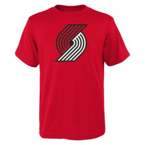 Youth Outerstuff Red Portland Trail Blazers Primary Logo T-Shirt