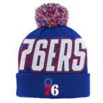 Youth Outerstuff Royal Philadelphia 76ers Cuffed Knit Hat with Pom