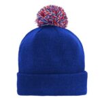 Youth Outerstuff Royal Philadelphia 76ers Cuffed Knit Hat with Pom