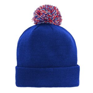 Youth Outerstuff Royal Philadelphia 76ers Cuffed Knit Hat with Pom