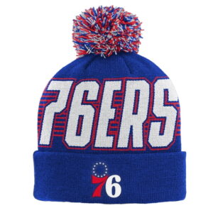 Youth Outerstuff Royal Philadelphia 76ers Cuffed Knit Hat with Pom