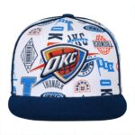 Youth Outerstuff White Oklahoma City Thunder Piped Up Snapback Hat