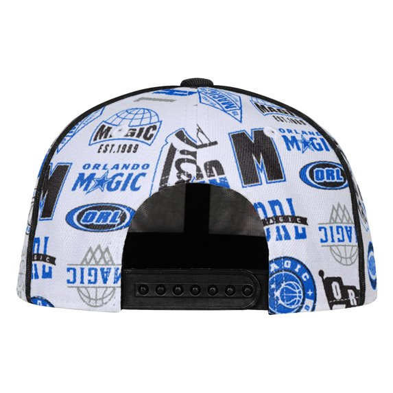 Youth Outerstuff White Orlando Magic Piped Up Snapback Hat