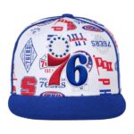 Youth Outerstuff White Philadelphia 76ers Piped Up Snapback Hat