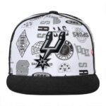 Youth Outerstuff White San Antonio Spurs Piped Up Snapback Hat