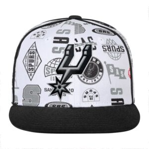 Youth Outerstuff White San Antonio Spurs Piped Up Snapback Hat
