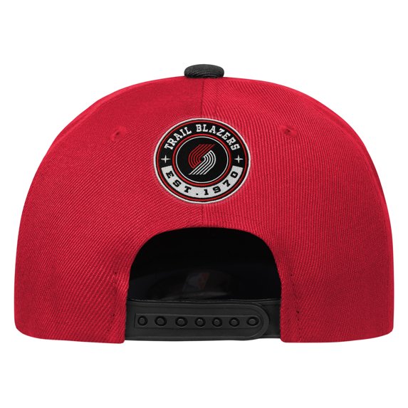 Youth Outerstuff WhiteBlack Portland Trail Blazers Logo Three Pro Pinch Pre-Curved Adjustable Hat