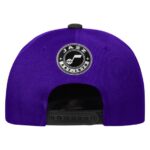 Youth Outerstuff White/Black Utah Jazz Logo Three Pro Pinch Pre-Curved Adjustable Hat