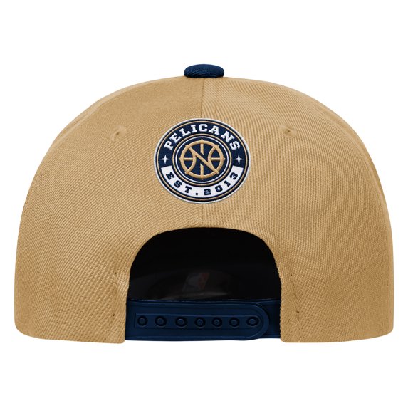 Youth Outerstuff WhiteNavy New Orleans Pelicans Logo Three Pro Pinch Pre-Curved Adjustable Hat